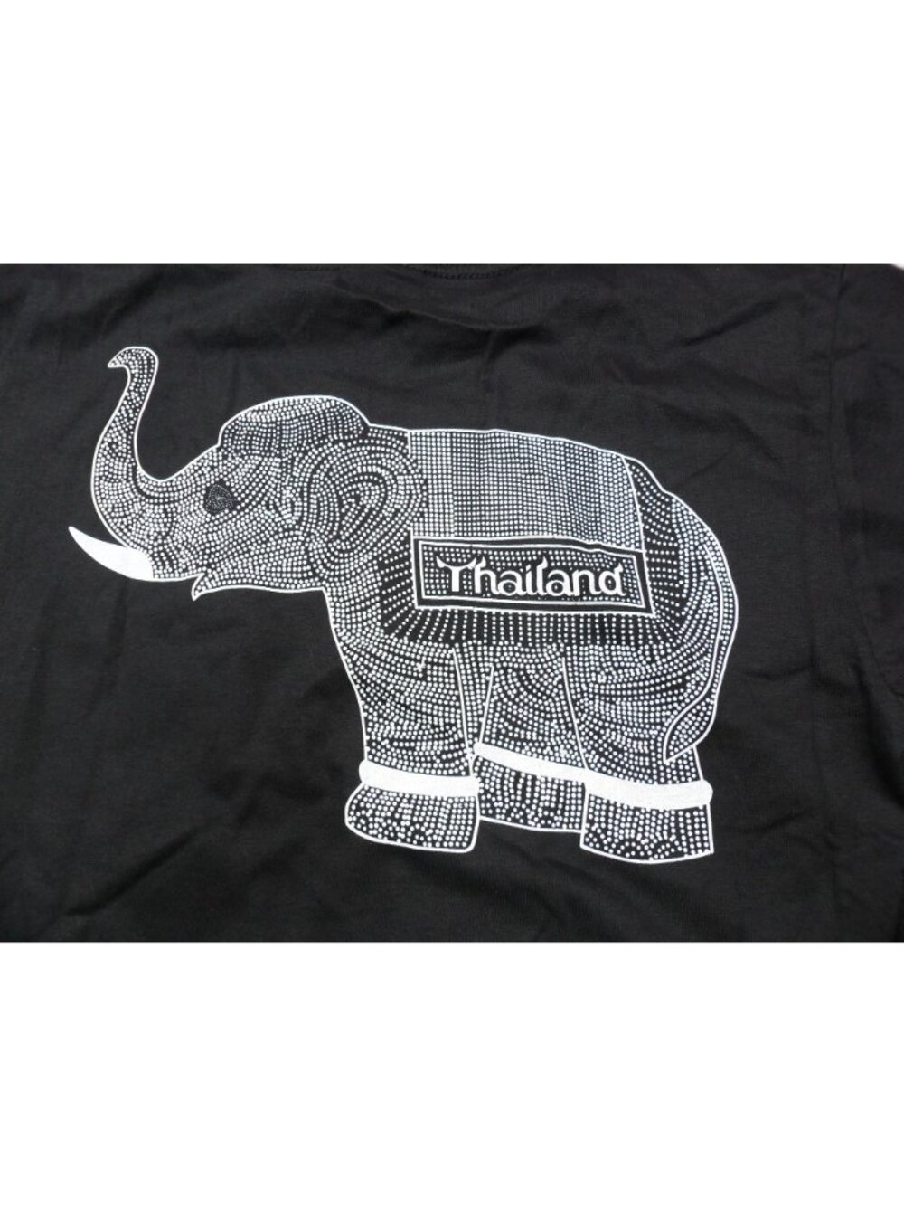 Thailand Elephant T-Shirt Super L Black Cotton Unisex - Picture 6 of 8